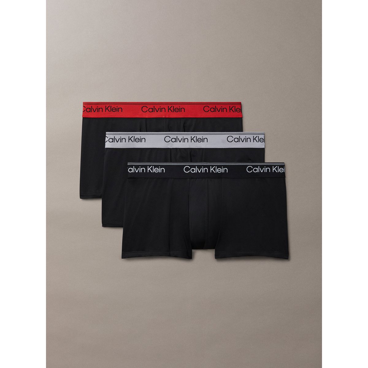 CALVIN KLEIN - Pack De 3 Bóxers Low Rise Trunk Microfibre Stretch Negro Calvin Klein