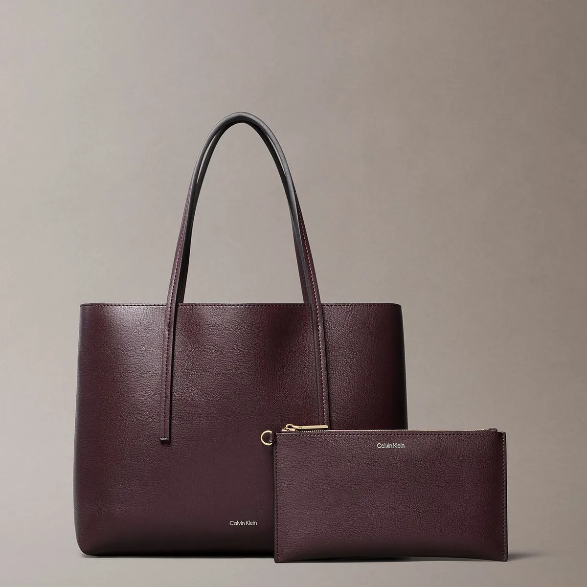 CALVIN KLEIN - Cartera Tote Foil Logo Café Calvin Klein