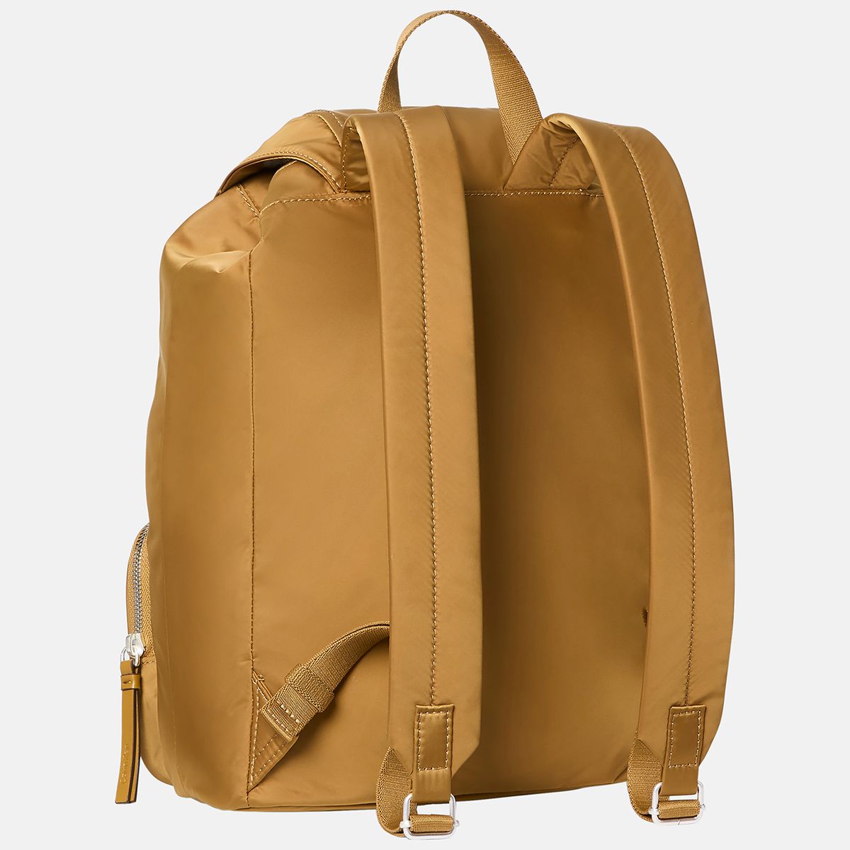 CALVIN KLEIN - Mochila Con Solapa De Satén Y Nailon Dorado Calvin Klein