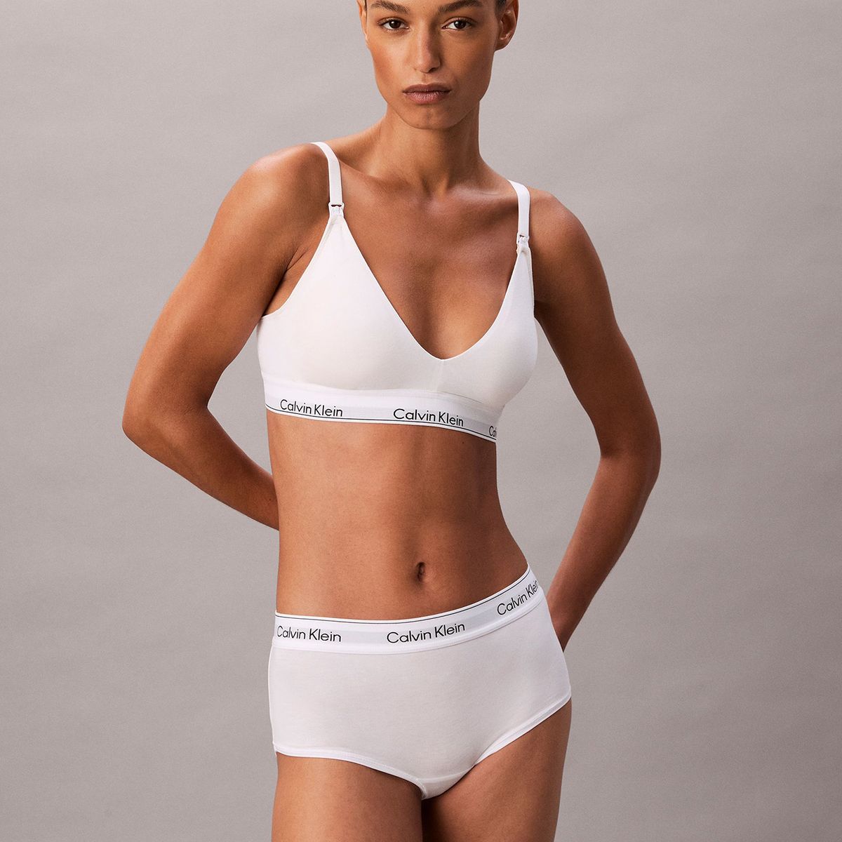 CALVIN KLEIN - Bralette De Lactancia Icon Cotton Modal Blanco Calvin Klein