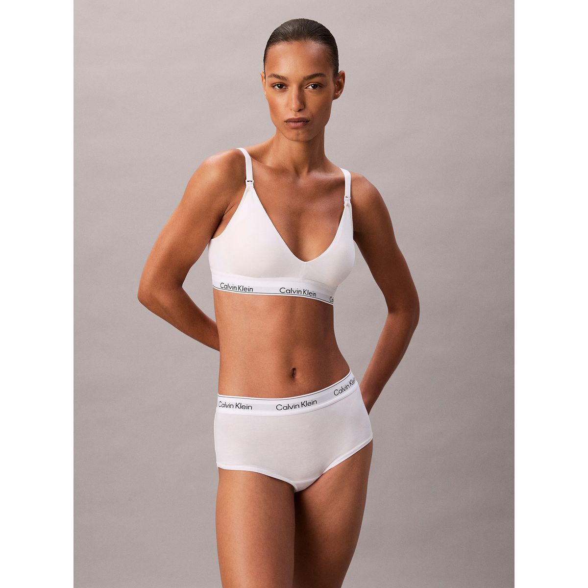 CALVIN KLEIN - Bralette De Lactancia Icon Cotton Modal Blanco Calvin Klein