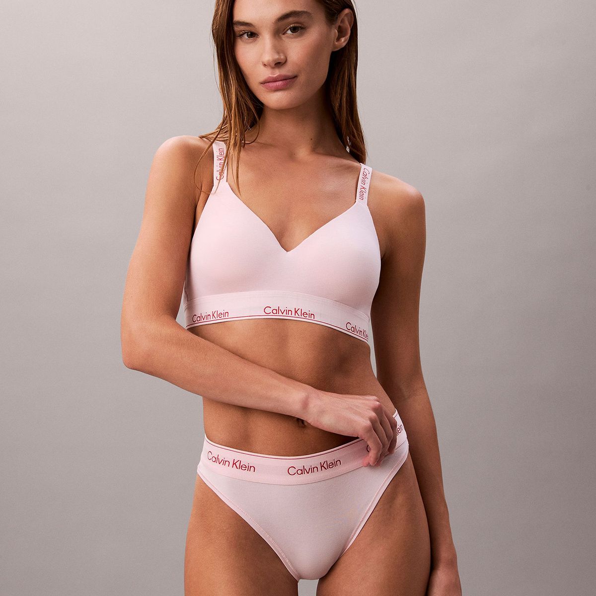 CALVIN KLEIN - Brasier Icon Cotton Modal Rosado Calvin Klein