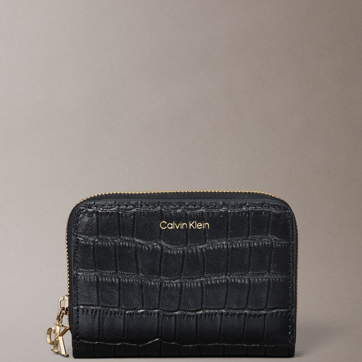 CALVIN KLEIN - Billetera De Cuero Efecto Cocodrilo Con Rfid Negro Calvin Klein