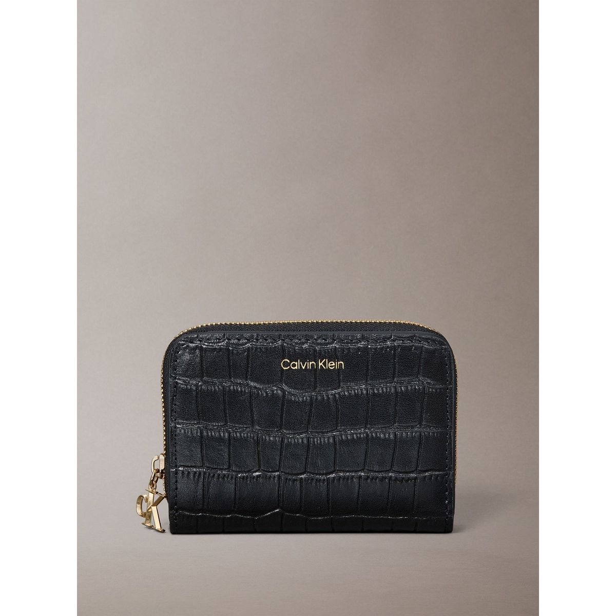 CALVIN KLEIN - Billetera De Cuero Efecto Cocodrilo Con Rfid Negro Calvin Klein