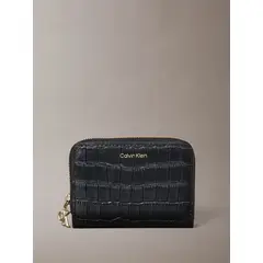 CALVIN KLEIN - Billetera De Cuero Efecto Cocodrilo Con Rfid Negro
