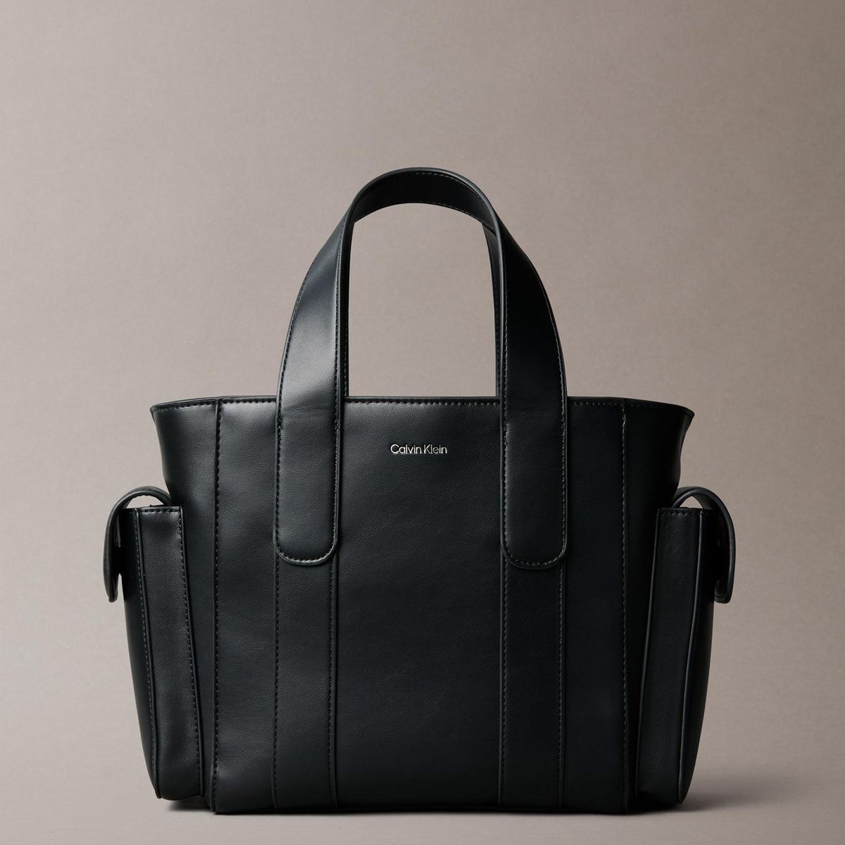 CALVIN KLEIN - Tote Bag Pequeño De Jacquard Con Logo Negro Calvin Klein