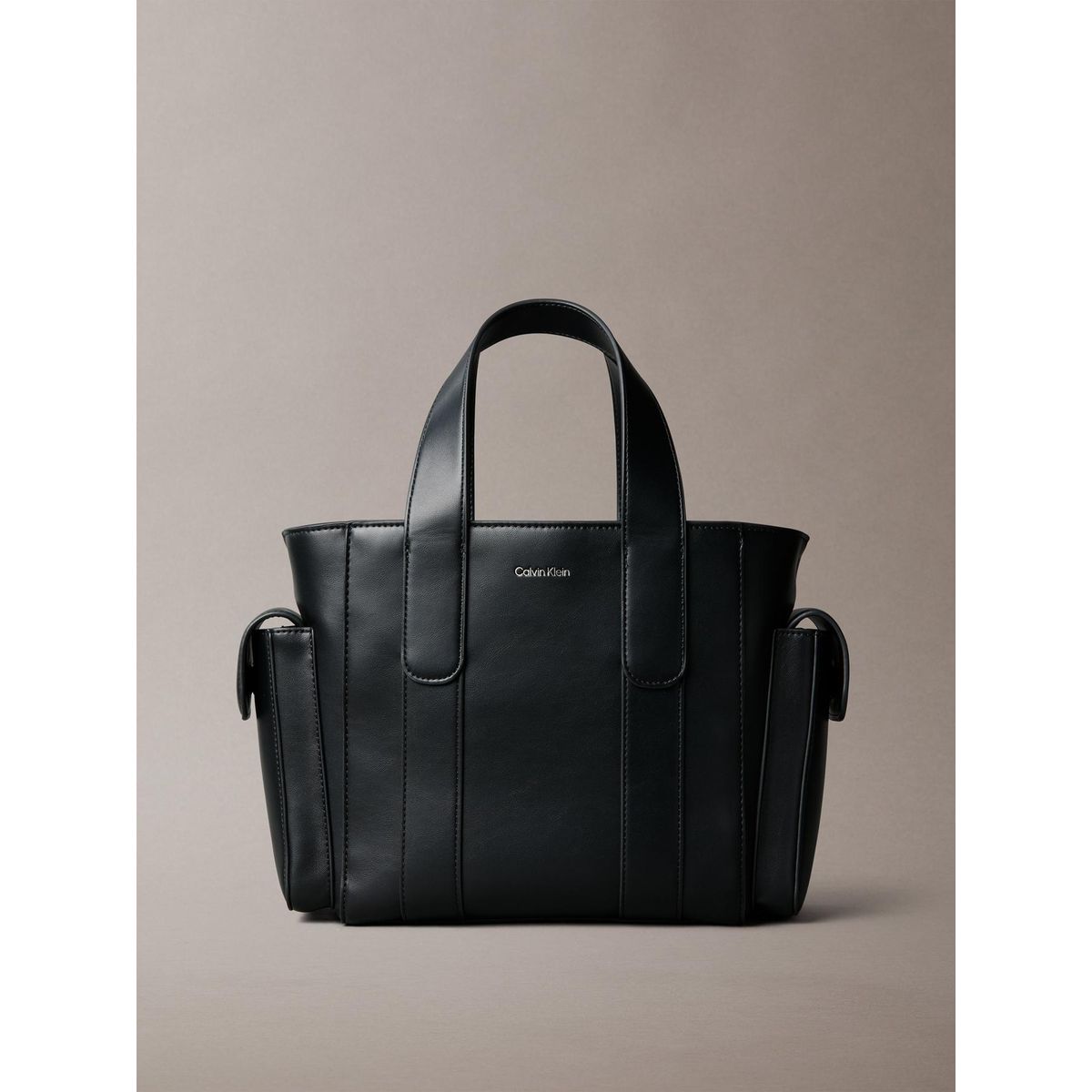 CALVIN KLEIN - Tote Bag Pequeño De Jacquard Con Logo Negro Calvin Klein