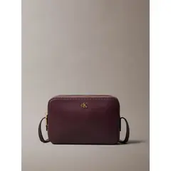 CALVIN KLEIN - Bandolera Con Herraje Con Logo Monograma Café