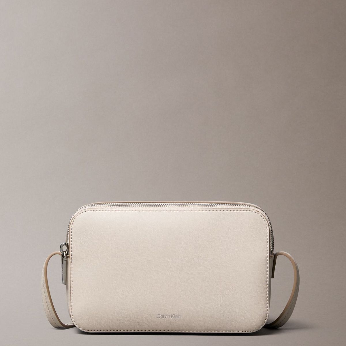 CALVIN KLEIN - Bandolera Con Cierre De Cremallera Beige Calvin Klein