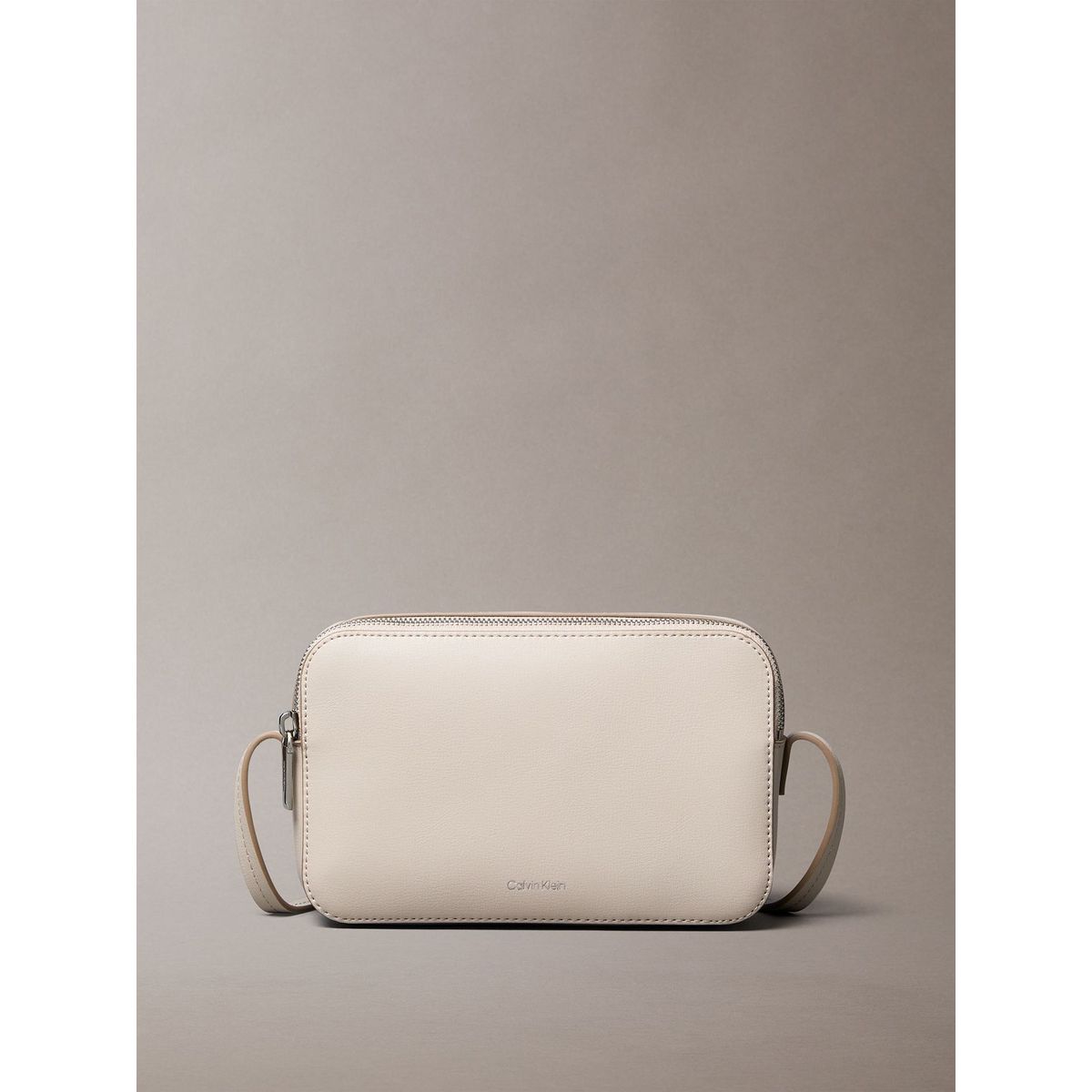 CALVIN KLEIN - Bandolera Con Cierre De Cremallera Beige Calvin Klein
