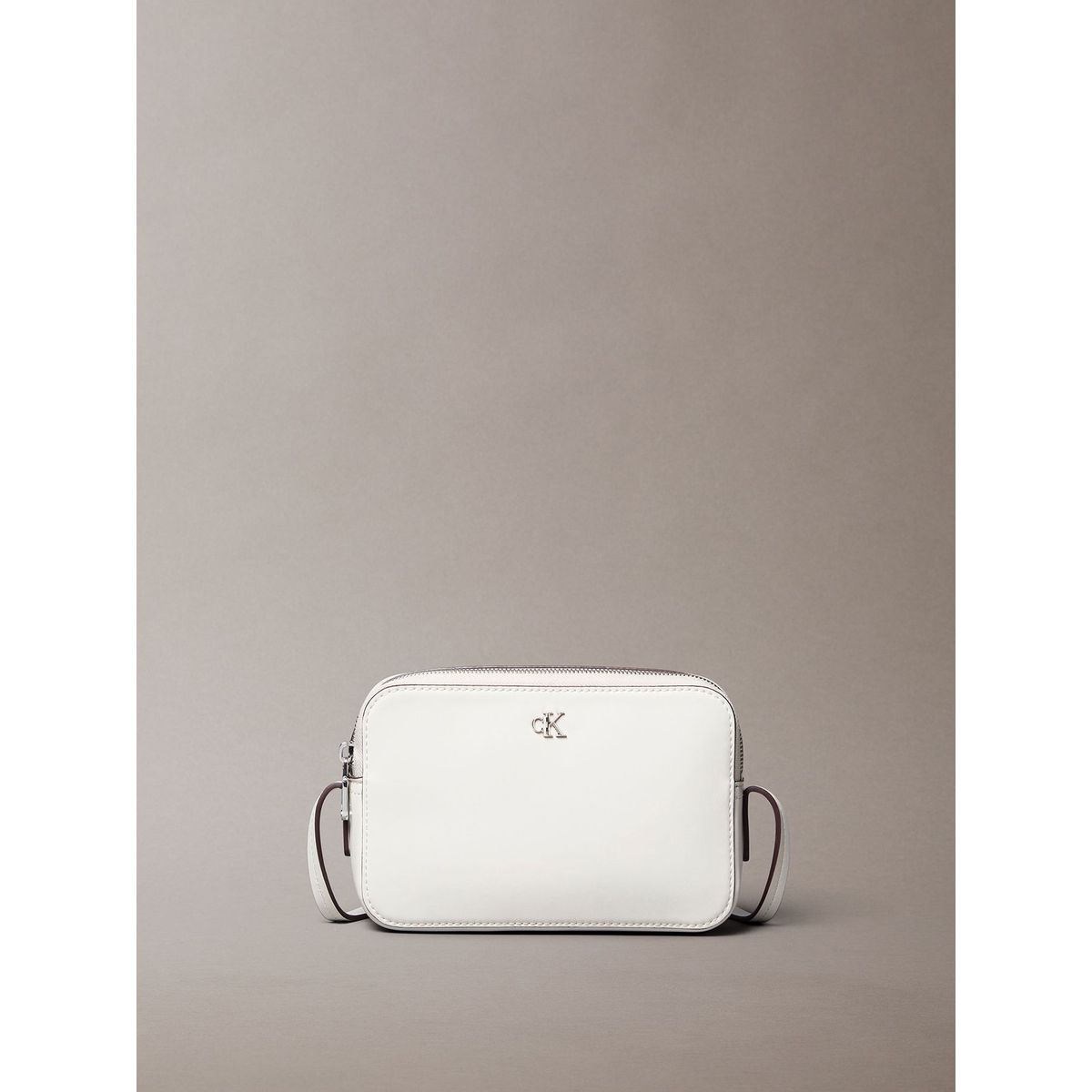 CALVIN KLEIN - Bandolera Con Herraje Con Logo Monograma Blanco Calvin Klein