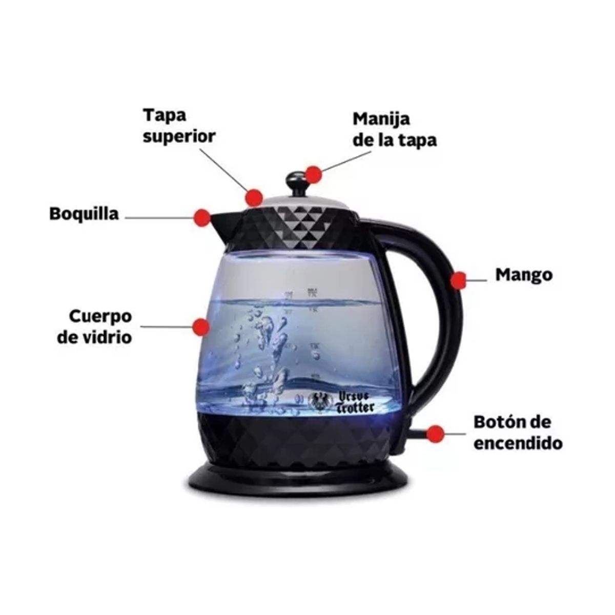 URSUS TROTTER - HERVIDOR DE AGUA ELECTRICO URSUS TROTTER 2000W UT-DIAMONDS17