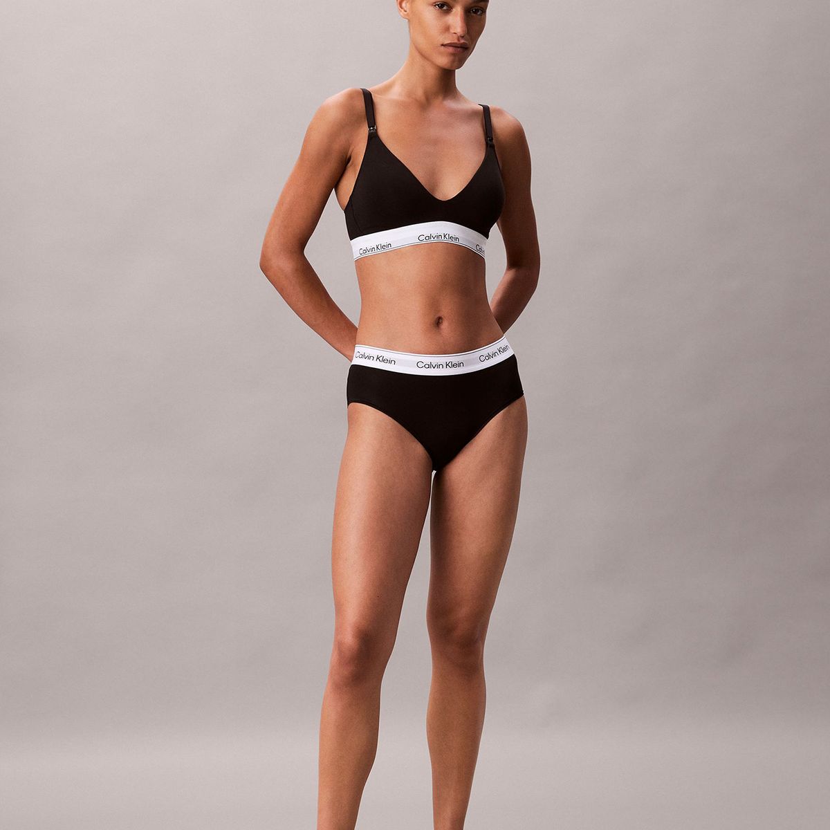 CALVIN KLEIN - Bralette De Lactancia Icon Cotton Modal Negro Calvin Klein