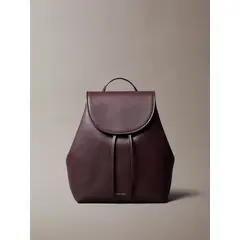 CALVIN KLEIN - Mochila Con Solapa Y Cierre Con Cordón Café