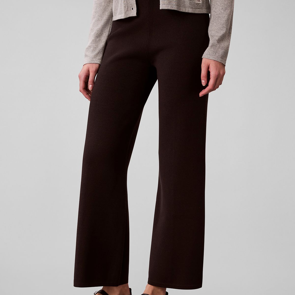 CALVIN KLEIN - Pantalón En Tejido Milano Negro Calvin Klein