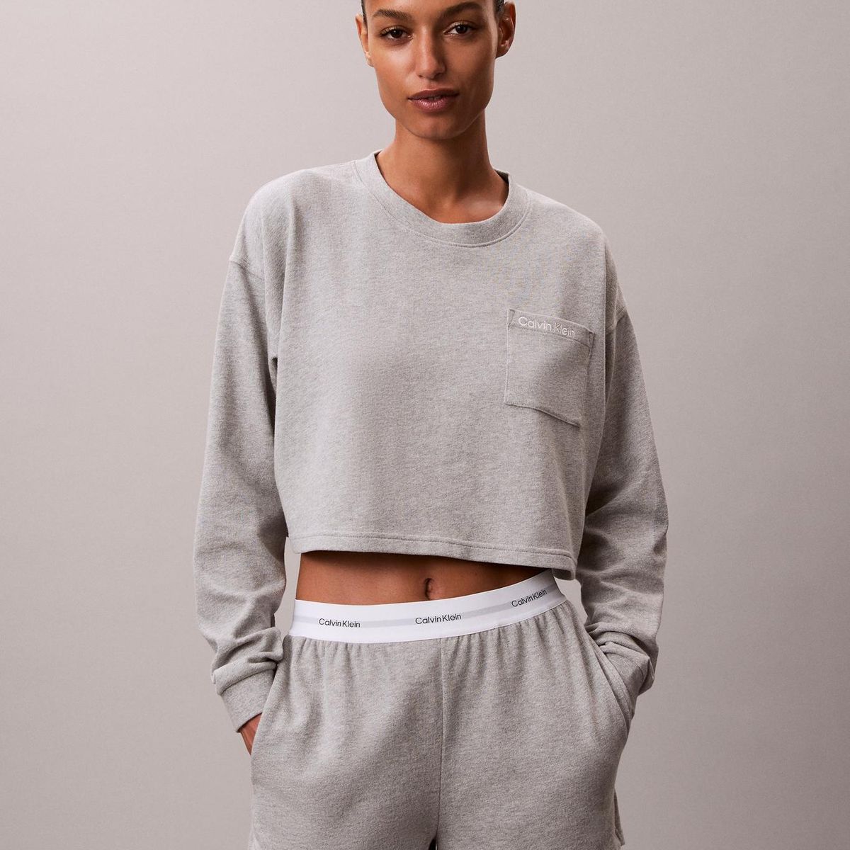 CALVIN KLEIN - Polera De Pijama De Algodón Con Logo Multicolor Calvin Klein