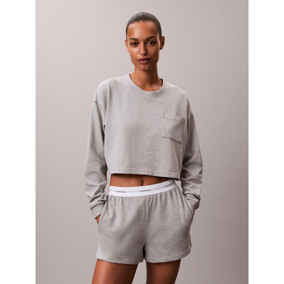 CALVIN KLEIN - Polera De Pijama De Algodón Con Logo Multicolor Calvin Klein