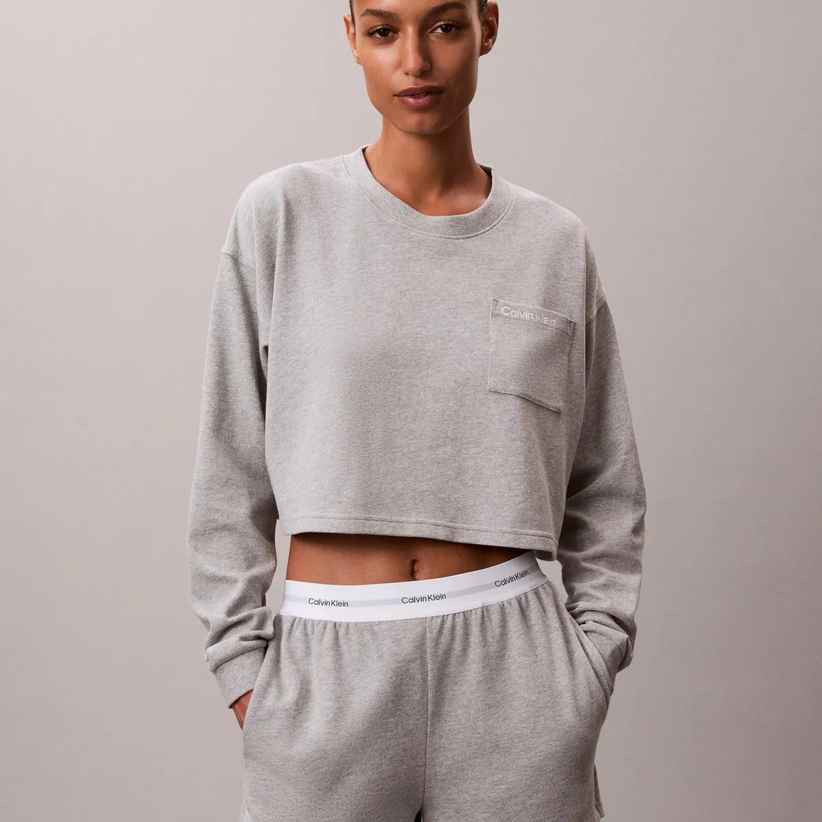 CALVIN KLEIN - Polera De Pijama De Algodón Con Logo Multicolor Calvin Klein