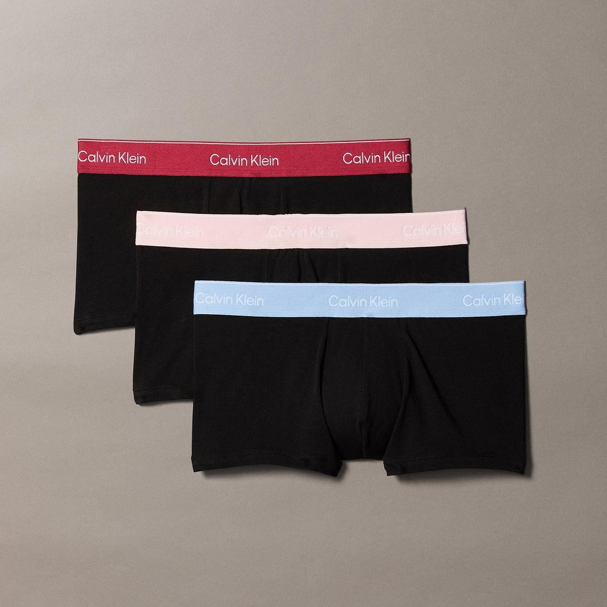 CALVIN KLEIN - Pack De 3 Bóxers Low Rise Trunk Icon Cotton Stretch Negro Calvin Klein
