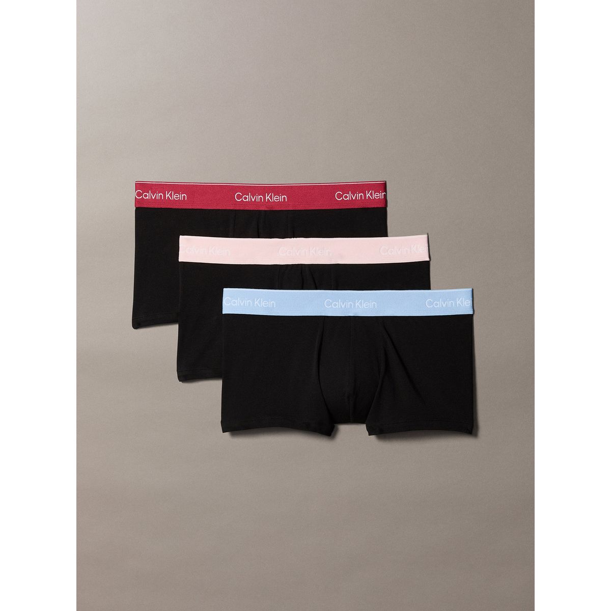 CALVIN KLEIN - Pack De 3 Bóxers Low Rise Trunk Icon Cotton Stretch Negro Calvin Klein
