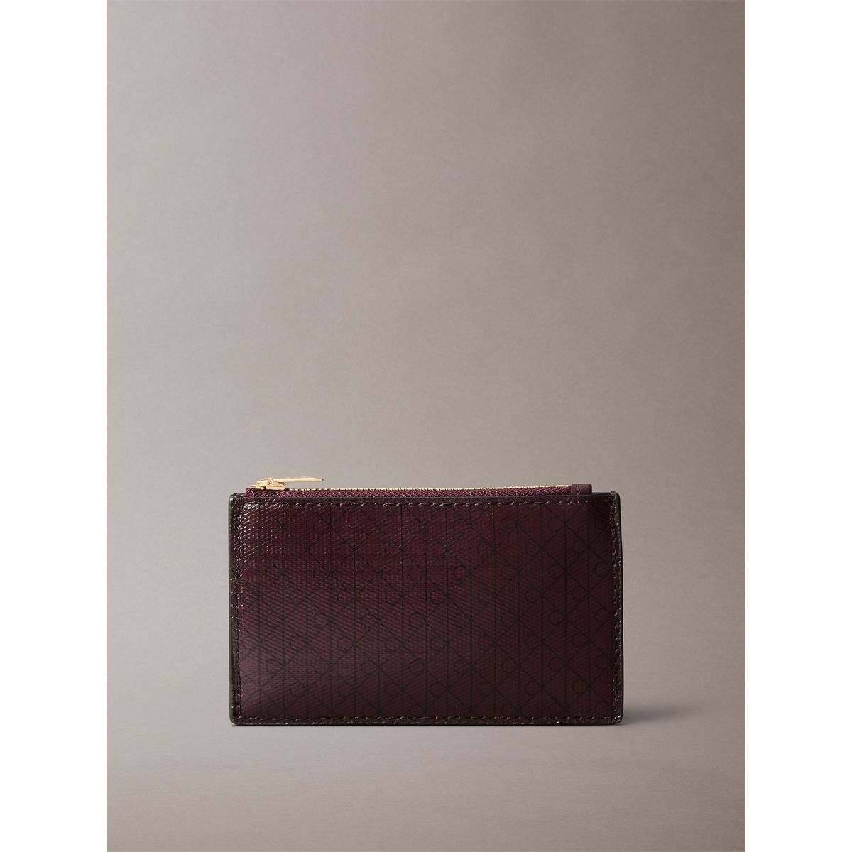 CALVIN KLEIN - Tarjetero con Estampado de Monograma CK Café Calvin Klein