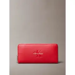 CALVIN KLEIN - Billetera con Llavero de Monograma CK Rojo