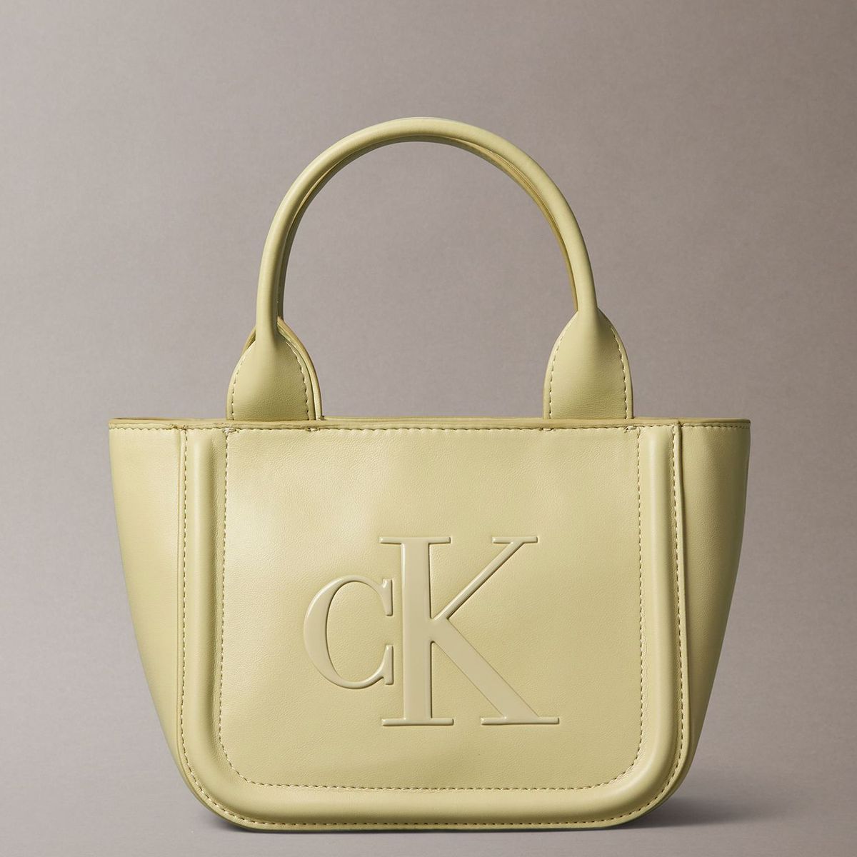 CALVIN KLEIN - Cartera Tote Pequeña Con Logo Verde Calvin Klein