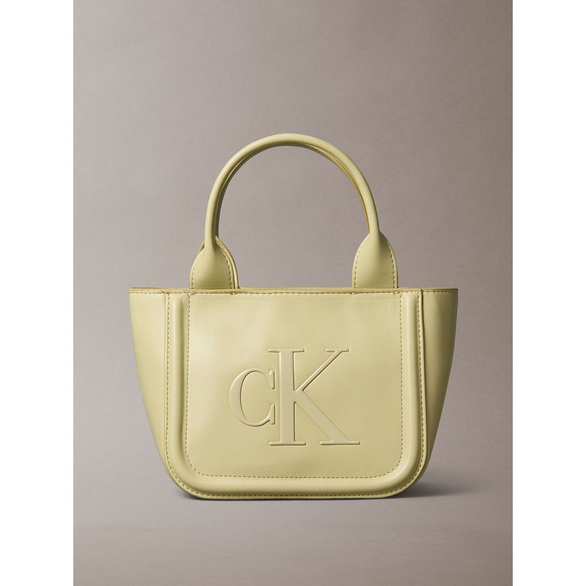 CALVIN KLEIN - Cartera Tote Pequeña Con Logo Verde Calvin Klein