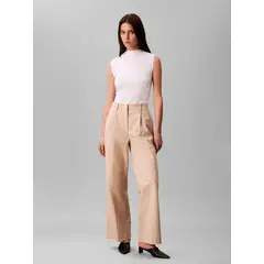 CALVIN KLEIN - Pantalones Chino De Pierna Ancha Café