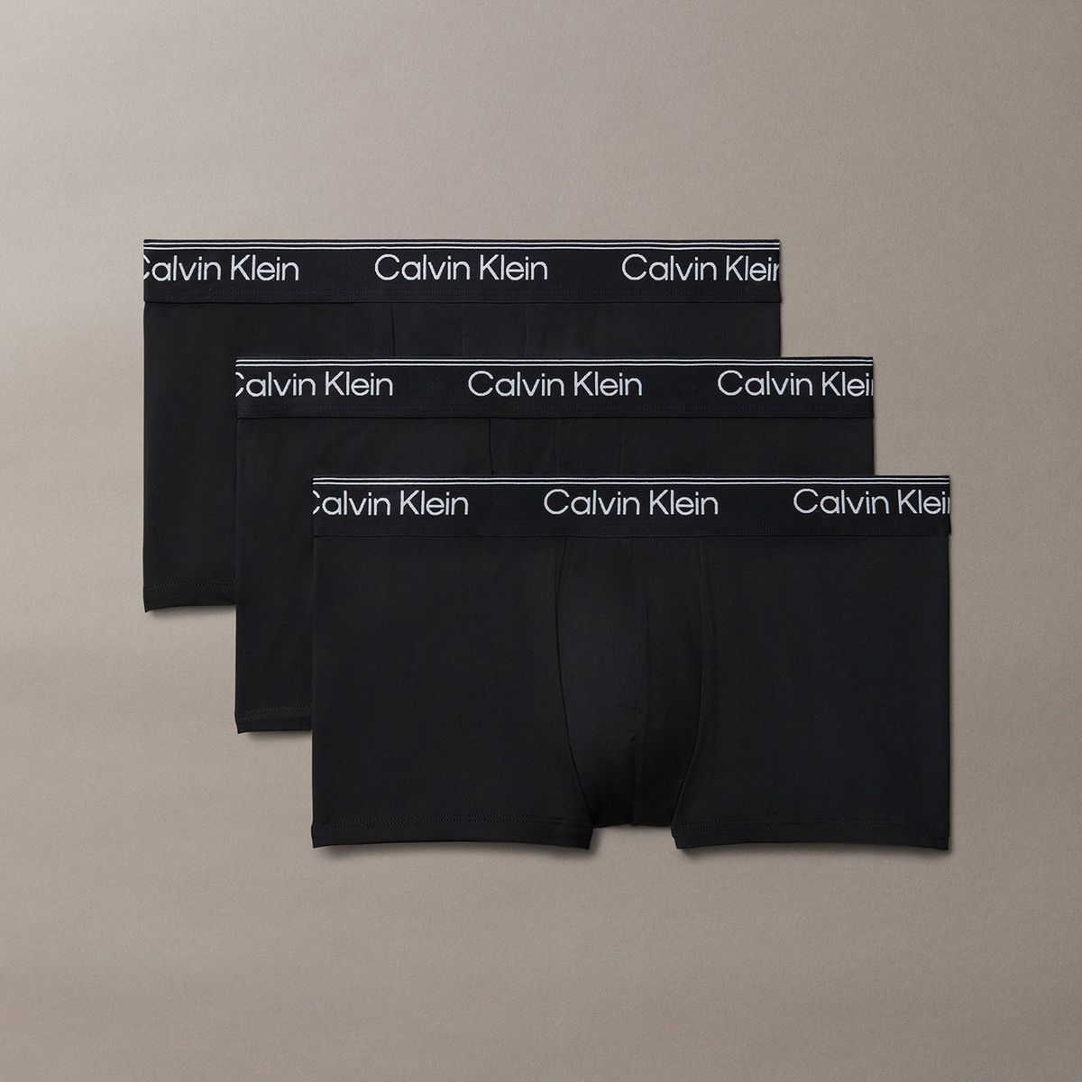 CALVIN KLEIN - Pack De 3 Bóxers Low Rise Trunk Microfibre Stretch Negro Calvin Klein