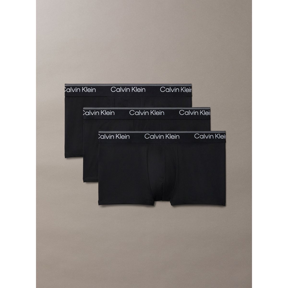 CALVIN KLEIN - Pack De 3 Bóxers Low Rise Trunk Microfibre Stretch Negro Calvin Klein