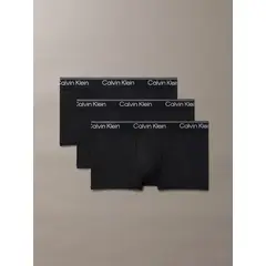 CALVIN KLEIN - Pack De 3 Bóxers Low Rise Trunk Microfibre Stretch Negro