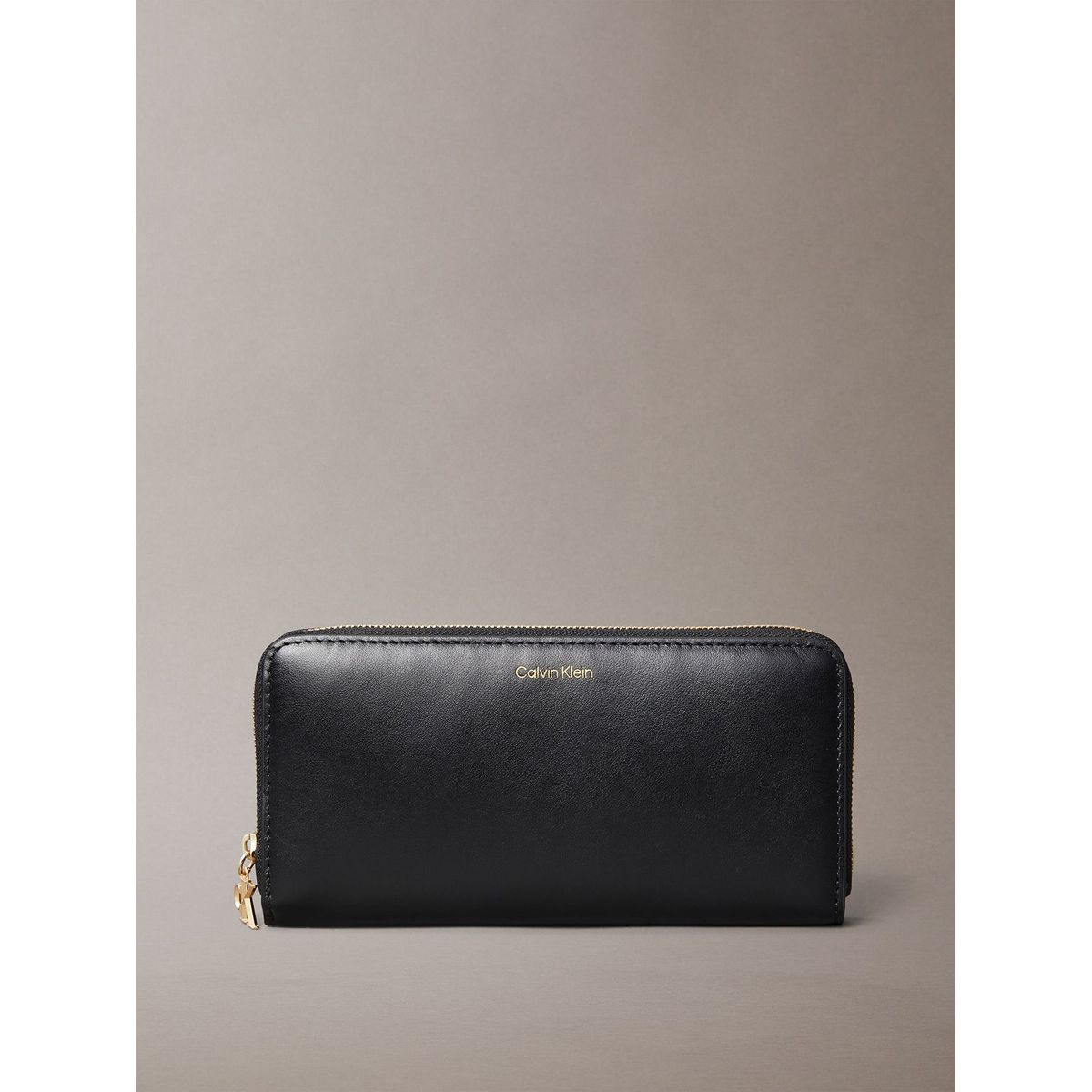 CALVIN KLEIN - Billetera Grande de Cuero Negro Calvin Klein