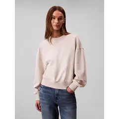 CALVIN KLEIN - Polerón Con Tejido En Felpa Blanco