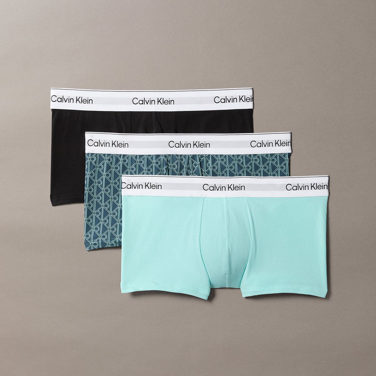 CALVIN KLEIN - Pack De 3 Bóxers Low Rise Trunk Icon Cotton Stretch Multicolor Calvin Klein