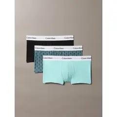 CALVIN KLEIN - Pack De 3 Bóxers Low Rise Trunk Icon Cotton Stretch Multicolor