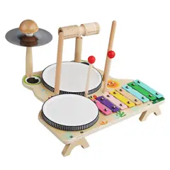 ABC - Set Musical Infantil de Madera Batería y Xilófono