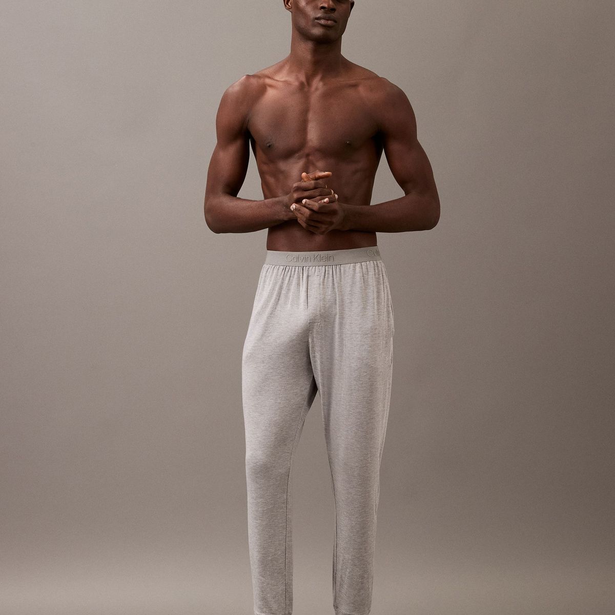 CALVIN KLEIN - Pantalón De Chándal Ultra Soft Modal Gris Calvin Klein