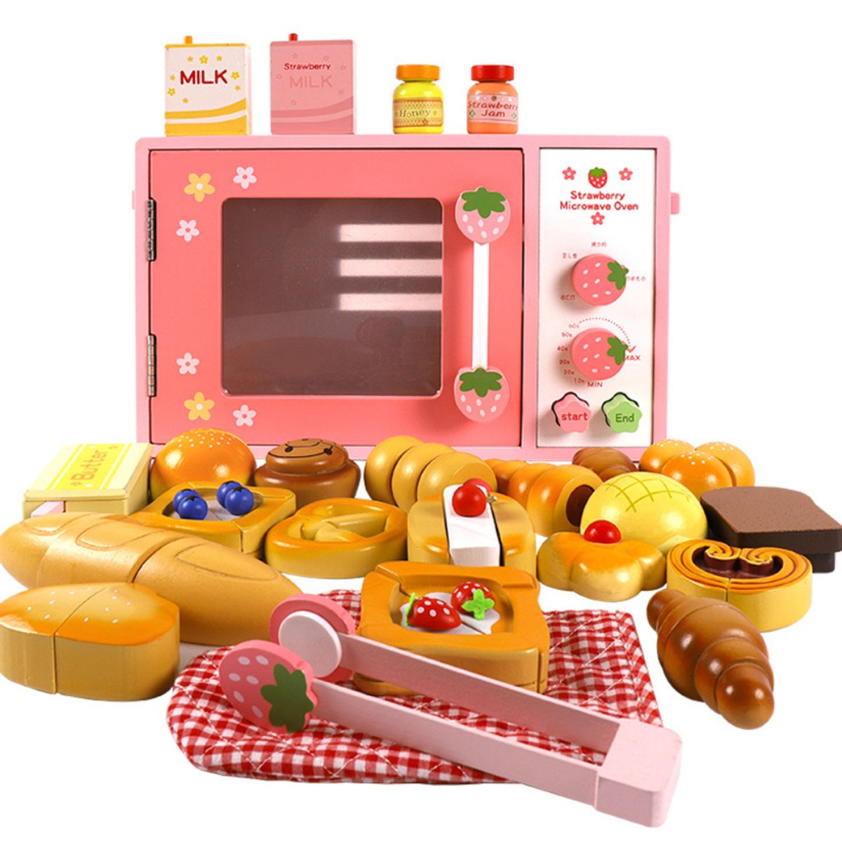 ABC - Microondas de Juguete con Set de Panadería Juego Infantil