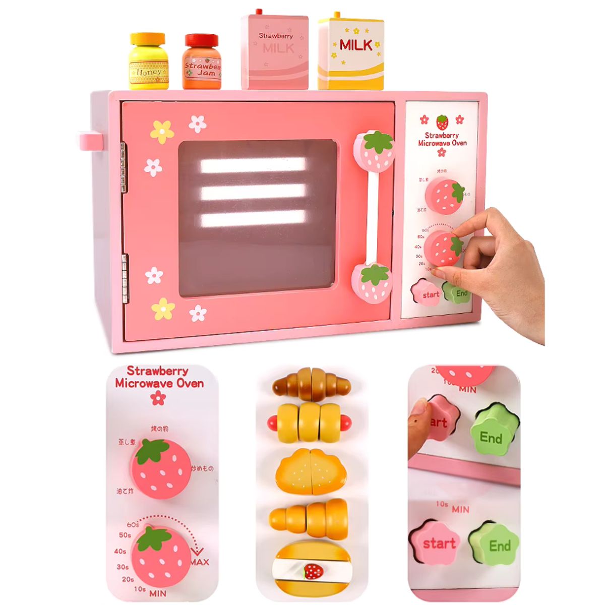 ABC - Microondas de Juguete con Set de Panadería Juego Infantil