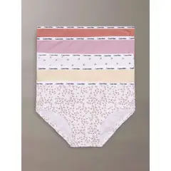 CALVIN KLEIN - Pack 5 Calzones Hipster Para Niña Multicolor