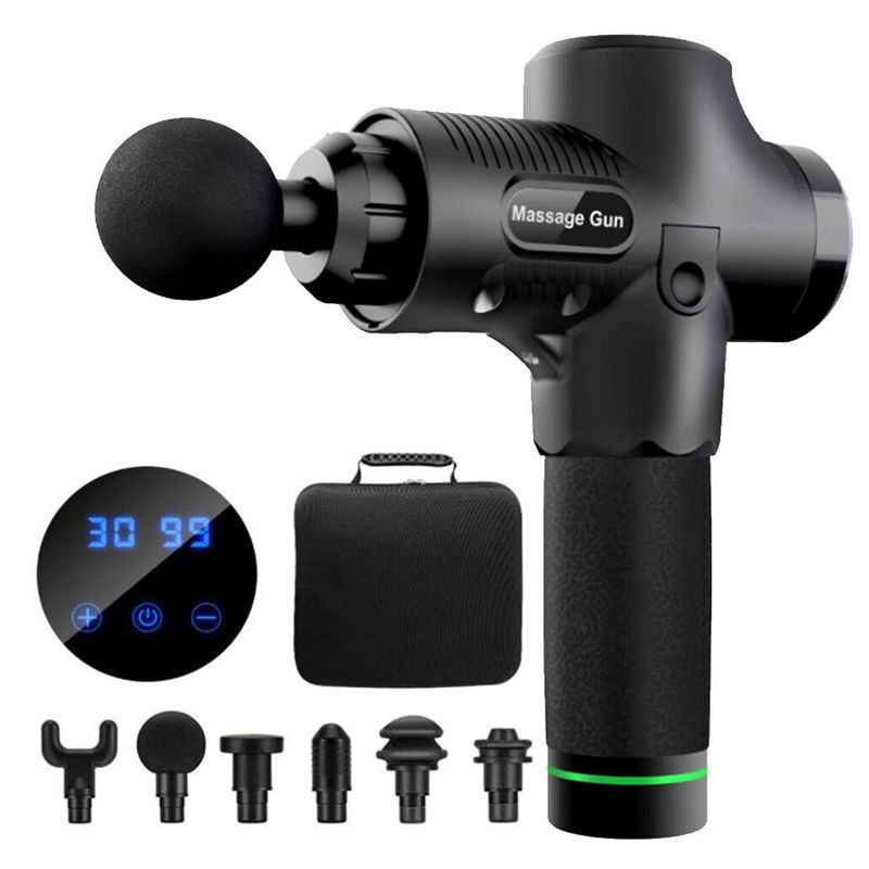 TECH FITNESS - Masajeador Muscular T1 30 Velocidades Negro