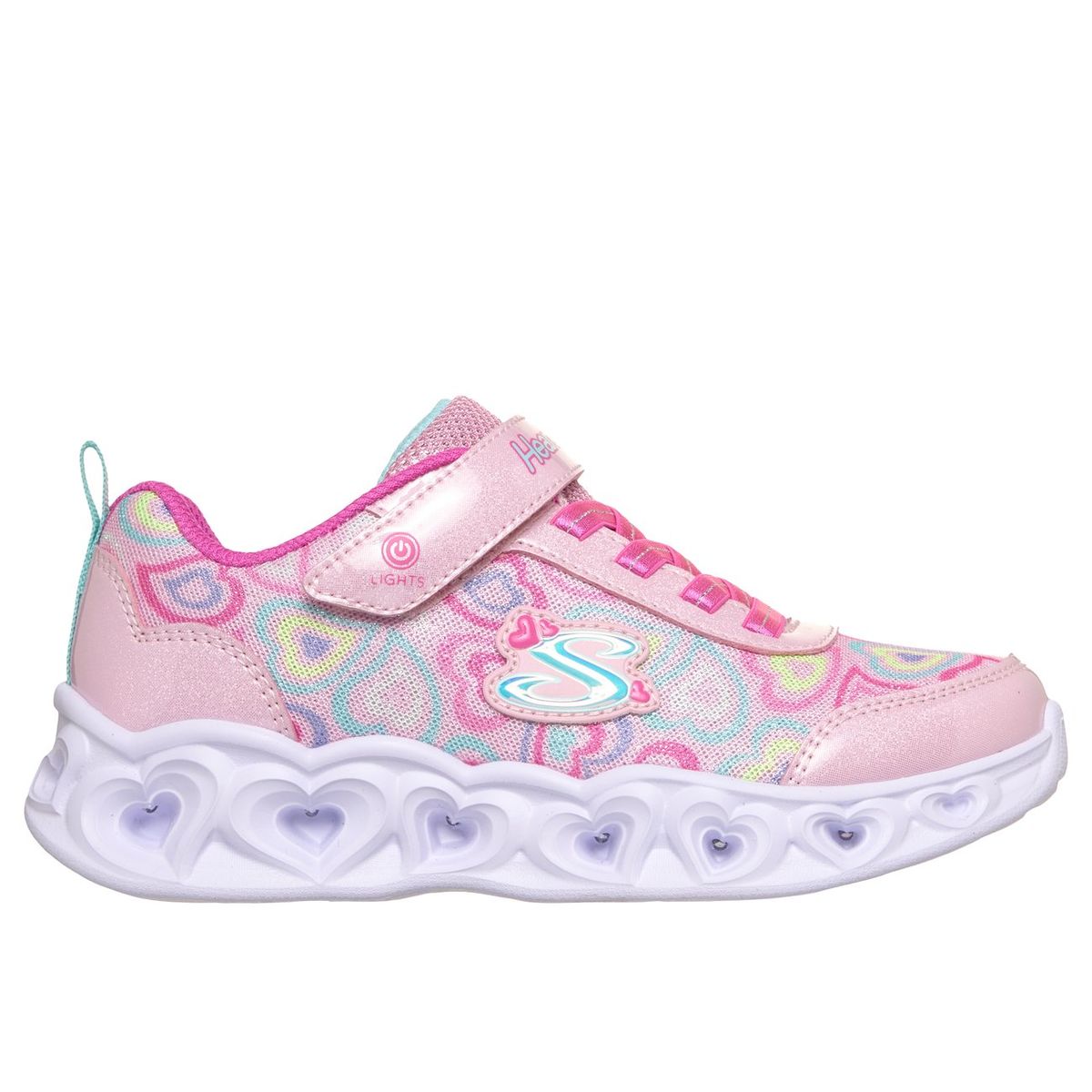 SKECHERS - Zapatillas Niña Heart Lights Boogie Love Rosado Skechers