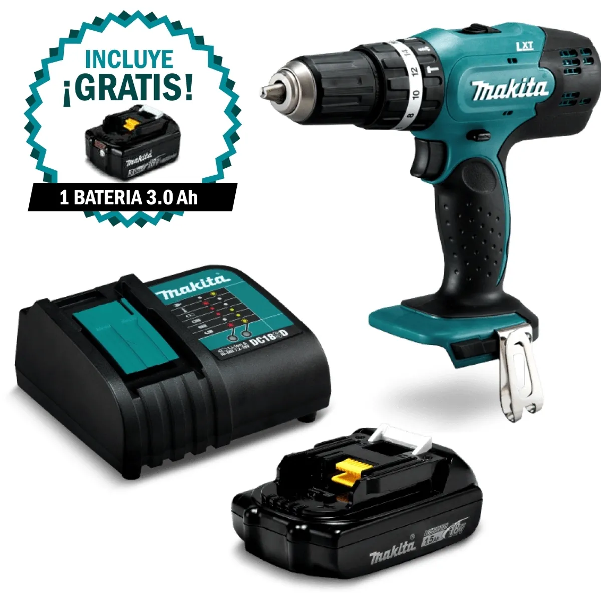 MAKITA - TALADRO PERCUTOR INALÁMBRICO MAKITA 18V DHP453X10-1.