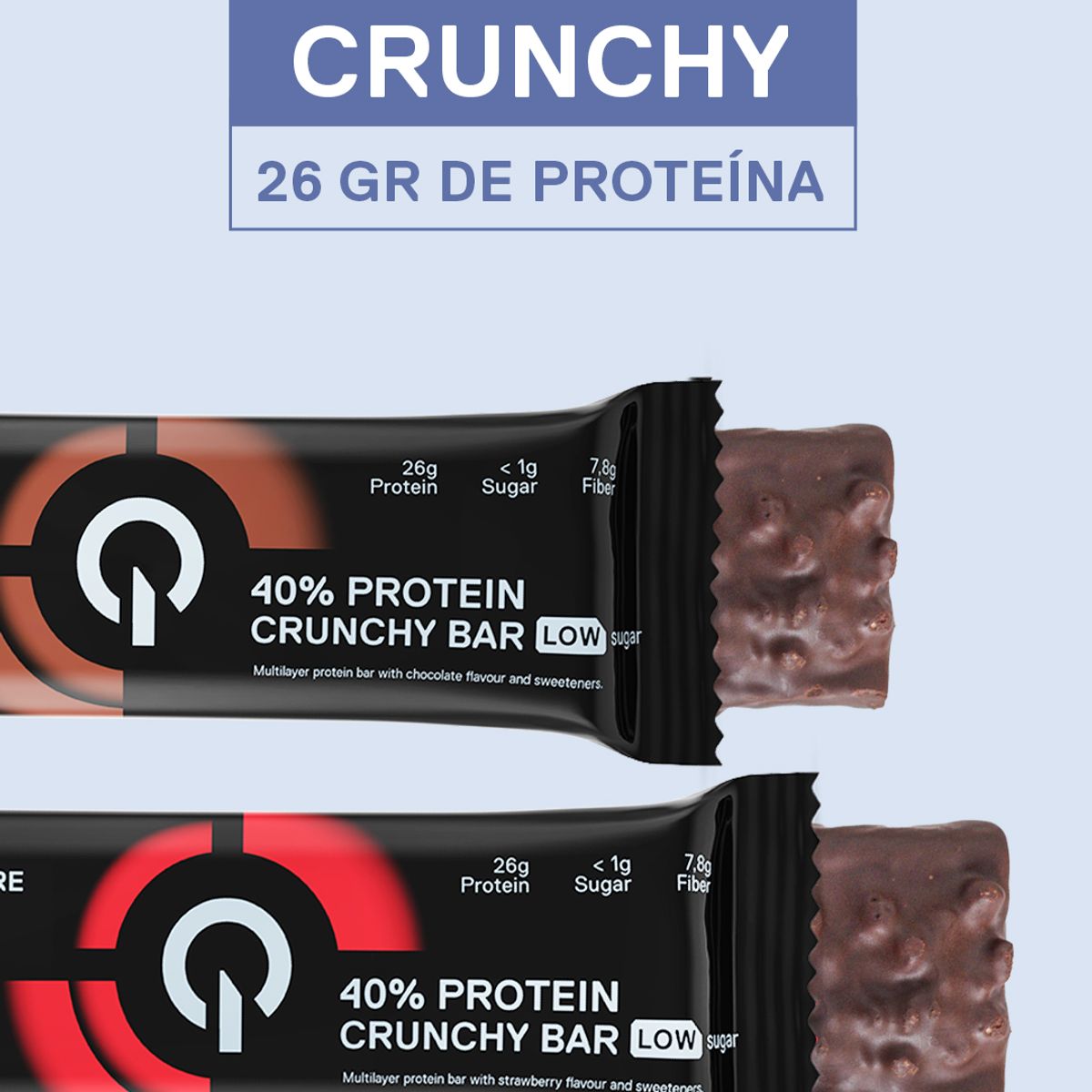 QNT - Barra de proteína QNT - Crunchy Creamy Strawberry 12 unidades