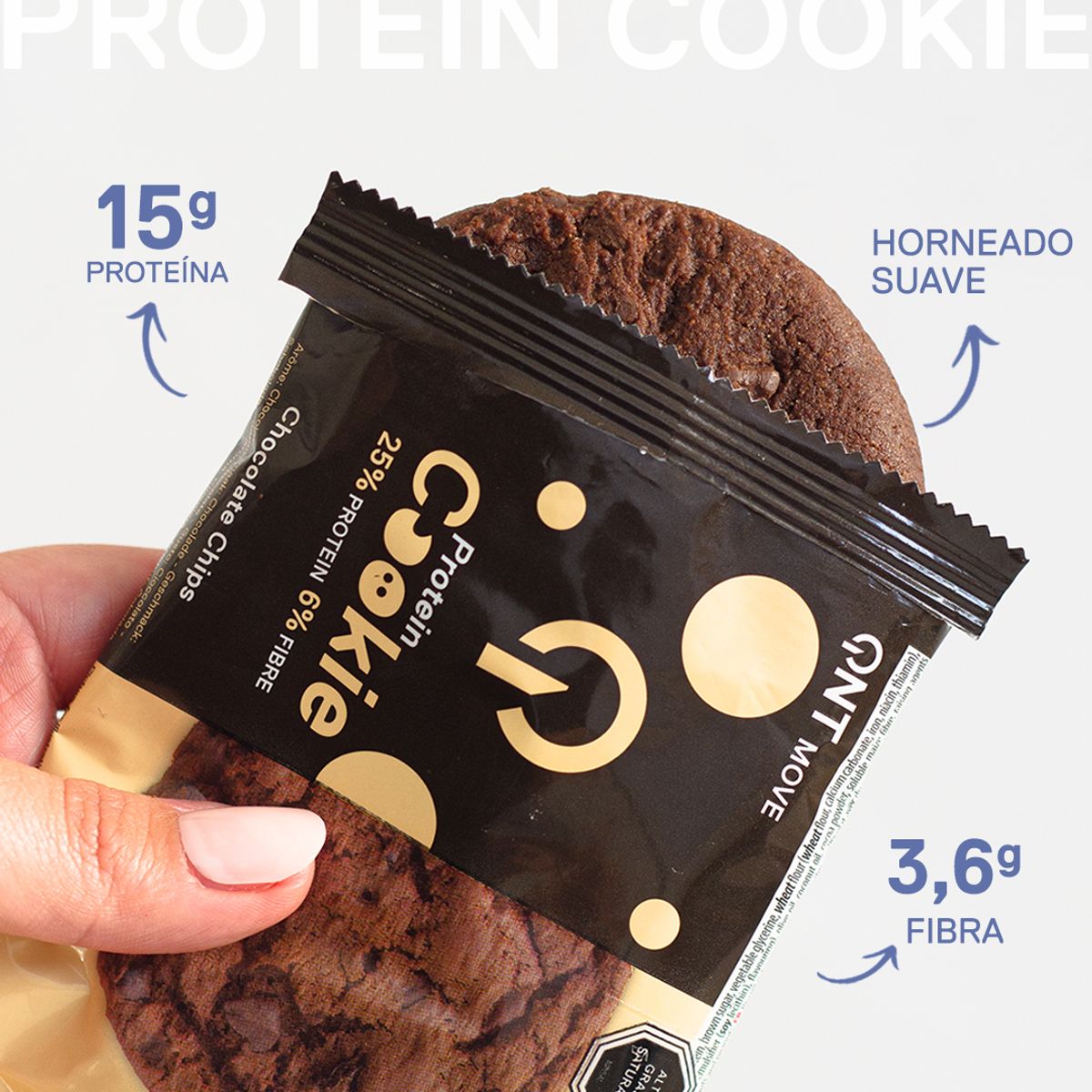 QNT - Galleton de proteina QNT - Cookie Chocolate Chips 12 unidades