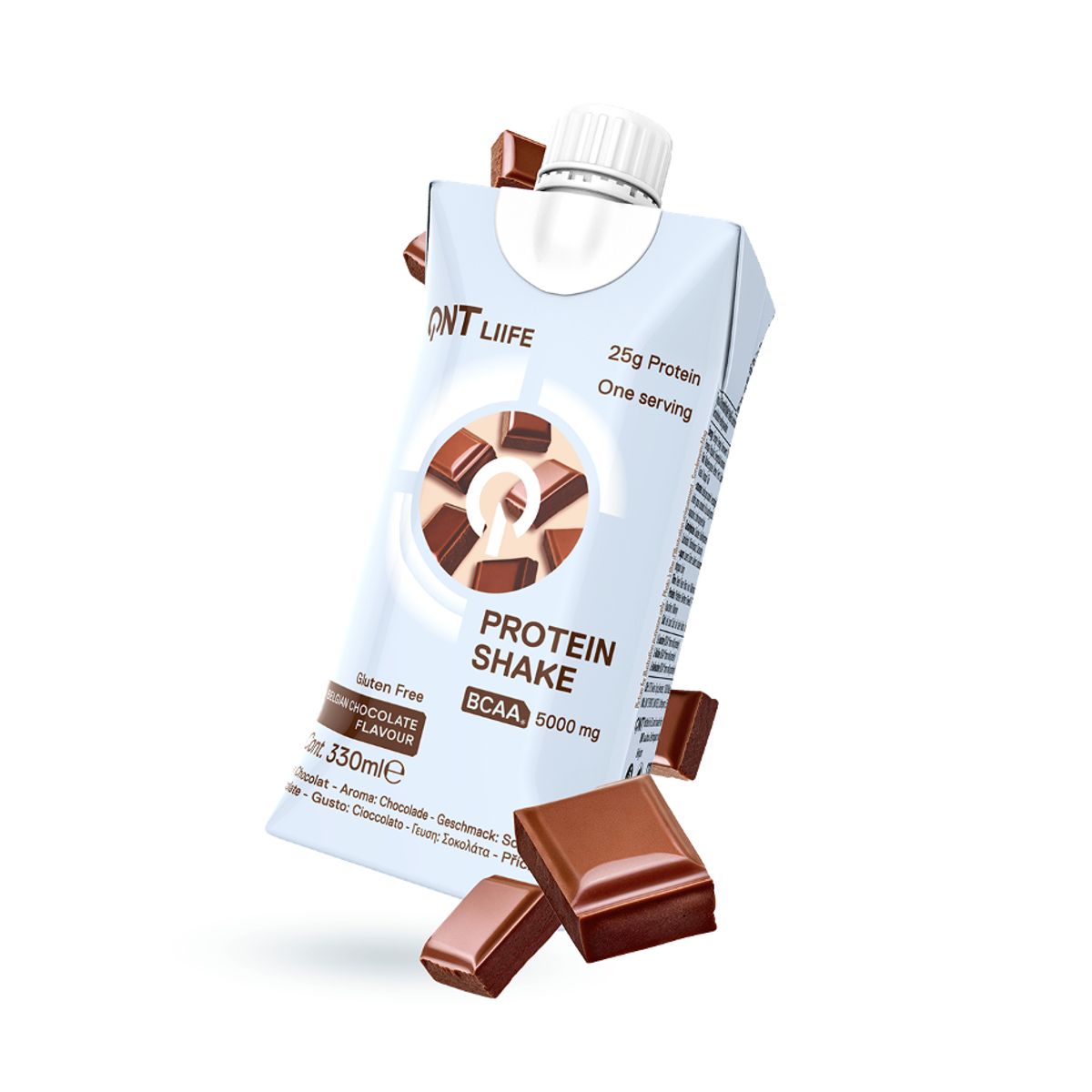 QNT - Batido de proteina QNT - Chocolate 330 ml 12 unidades