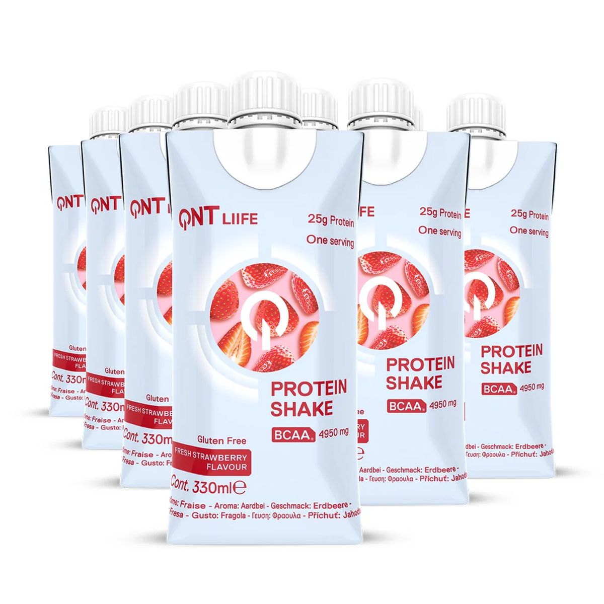 QNT - Batido de proteina QNT - Frutilla 330 ml 12 unidades