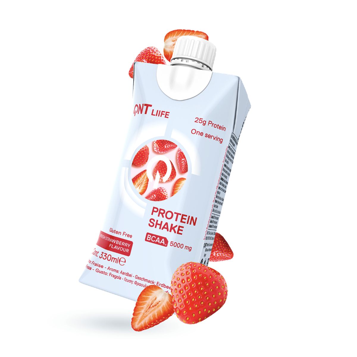 QNT - Batido de proteina QNT - Frutilla 330 ml 12 unidades