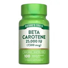 NATURE'S TRUTH - Betacaroteno 25000 UI Natures Truth - Betacarotene 7500 mcg 100 cápsulas